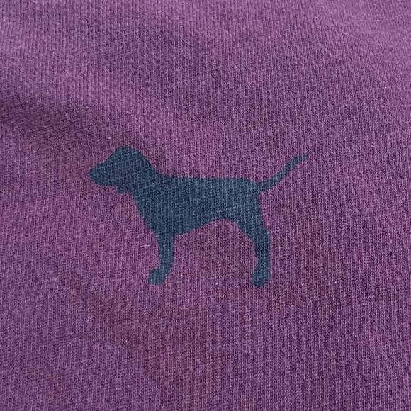 Victoria’s Secret PINK Maroon Long Sleeve Crewneck Shirt Sz S PINK Spellout - Picture 9 of 9